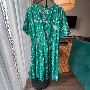 Vintage Green Polka Dot Dress
